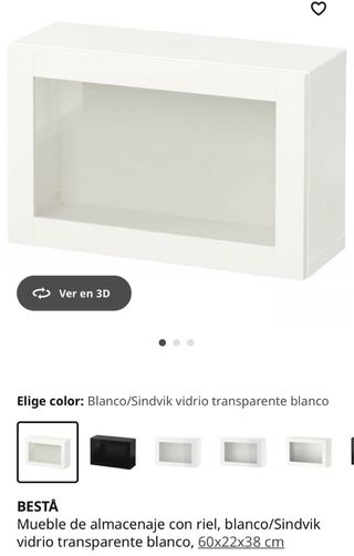 2 Muebles Ikea Besta Madera y Cristal