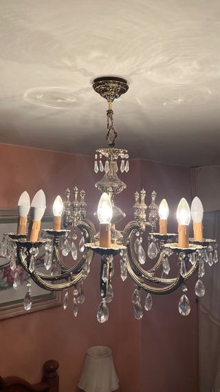 Lámpara de techo con cristales de Swarovski