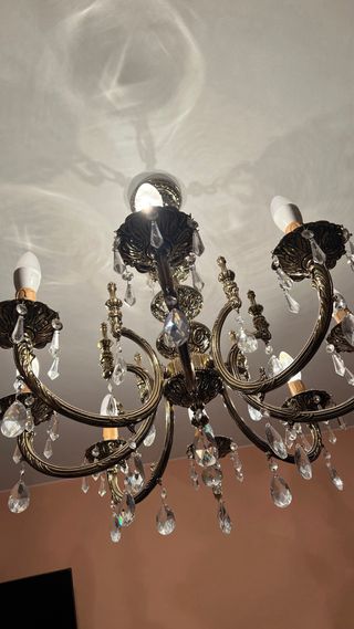 Lámpara de techo con cristales de Swarovski