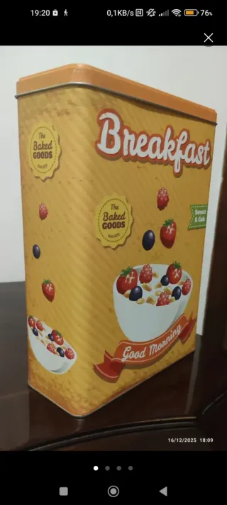 Set 4 Barattoli Latta Vintage Tema Cioccolato