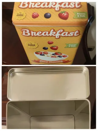 Set 4 Barattoli Latta Vintage Tema Cioccolato