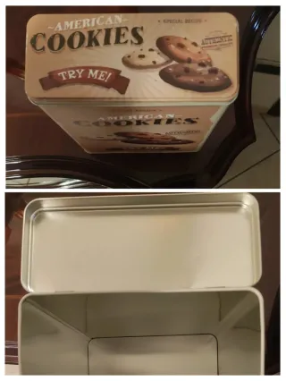 Set 4 Barattoli Latta Vintage Tema Cioccolato