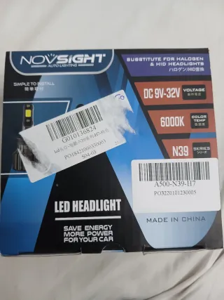 Bombilla LED Coche H7 NOV SIGHT