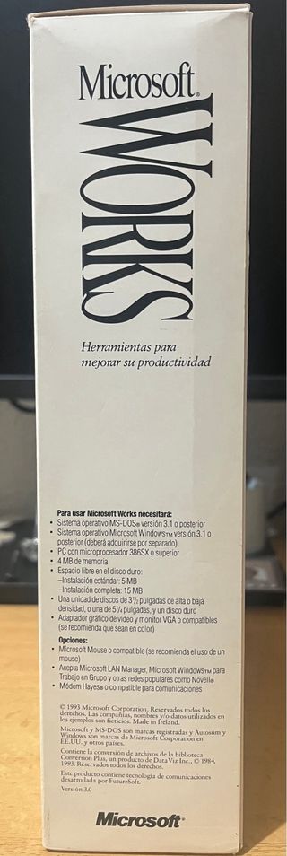 Microsoft Works 3.0 Edición Especial