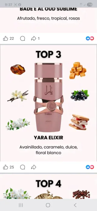Perfume Lattafa Yara Elixir Rosa