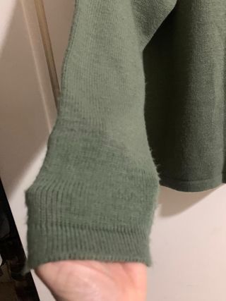 Cardigan verde bosco con dettagli bianchi Victoria