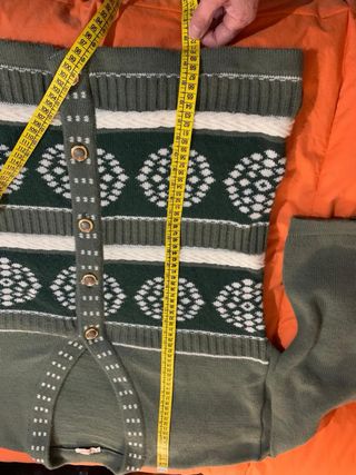 Cardigan verde bosco con dettagli bianchi Victoria