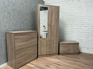 Armario 2 puertas + 2 cajones - Roble