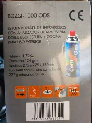 Calefactor portátil Com Gas BDZQ-1000 ODS