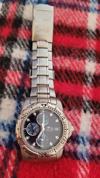 Reloj Lotus Cronógrafo Hombre Negro/Plata