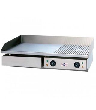 Plancha eléctrica lisa y ranurada 73cm