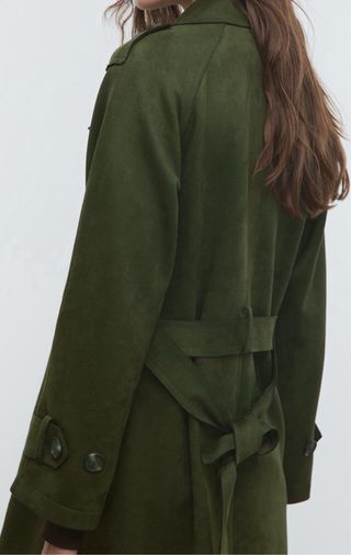 Trench efecto ante verde Stradivarius T. L NUEVO