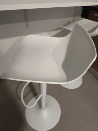 Taburete alto cocina blanco