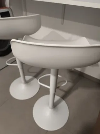 Taburete alto cocina blanco