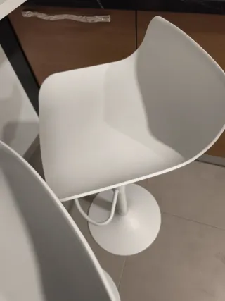 Taburete alto cocina blanco