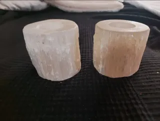 Candelabros de Selenita Artesanal