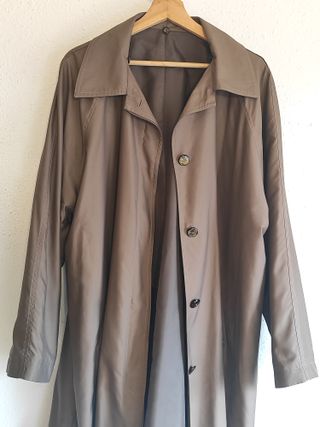 Gabardina Vintage Marrón clasica Elegante Ligera