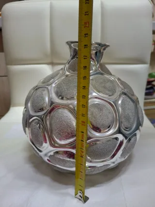 Jarrón Decorativo Plateado