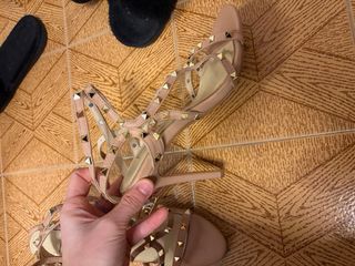 Sandali tacco Prima Donna beige oro