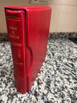 Álbum para monedas rojo