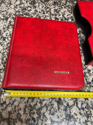 Álbum para monedas rojo