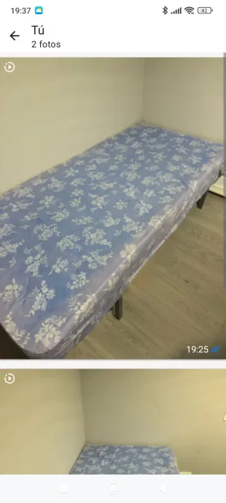 Colchón y somier de láminas