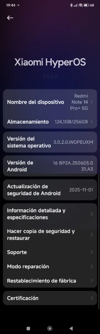 Redmi Note 14 Pro+ 5G 256GB Nero