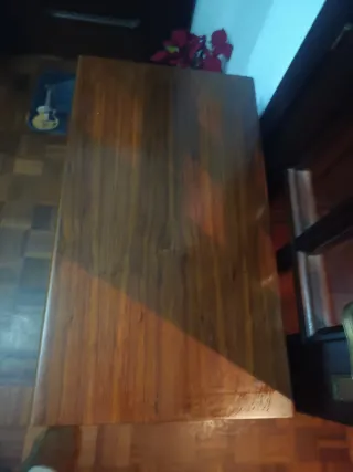 Mueble auxiliar madera y cristal Con ruedas