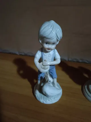 Lotto 5 Statuine Porcellana Vintage Bambini