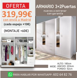 Armario ROPERO NUEVO ENVIO