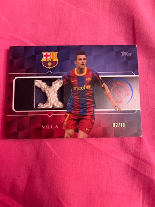 Carta Topps David Villa FC Barcelona 02/10