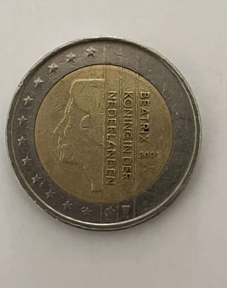 Moneta 2 Euro 2001 Beatrix Koningin