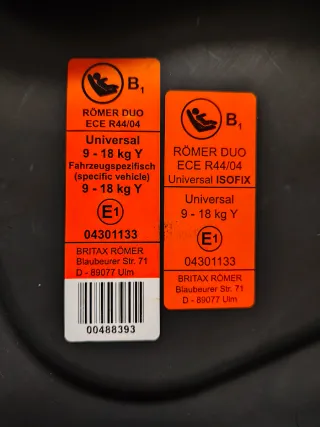 Silla Coche Britax Römer DUO