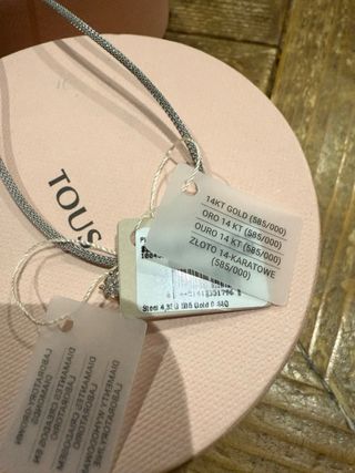 Gargantilla Tous Acero Oro y Brillante