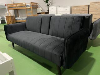 Sofá Cama Negro con portavasos- Envio gratis