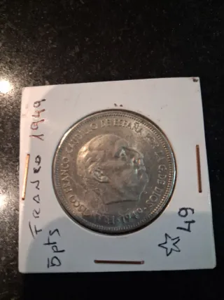 5 Pesetas Franco 1949