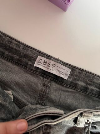 Pantalones vaqueros grises talla 36