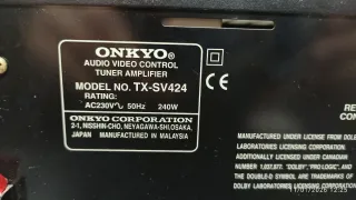 Amplificador Onkyo TX-SV424 Dolby Surround.