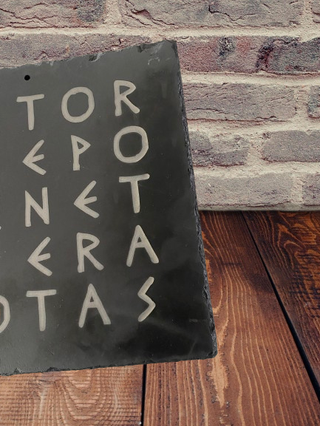 Targa Quadrato Magico Sator Ardesia 20x20