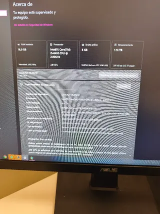 PC Gaming Intel i5-8400 GTX 1060 6GB 16GB RAM