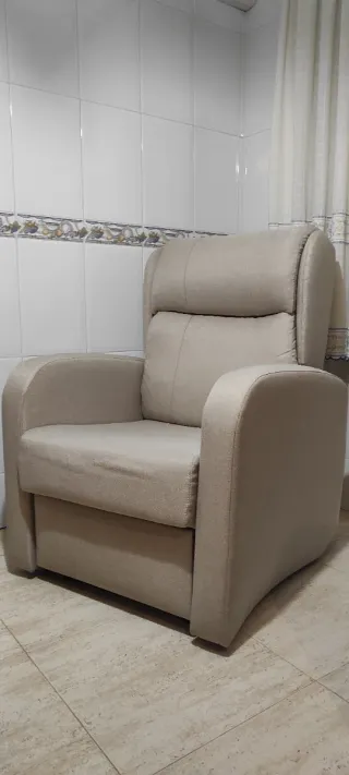 2 Sillones Eléctricos Reclinables Beige