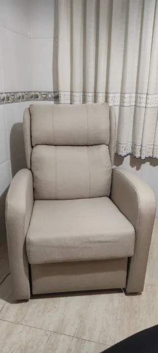 2 Sillones Eléctricos Reclinables Beige