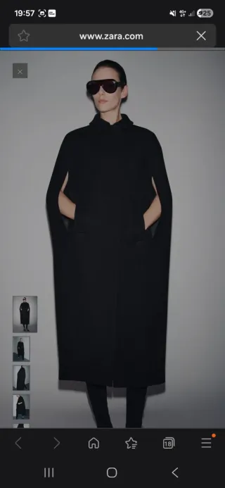 Abrigo Capa Lana Zara Collection Limited Edit