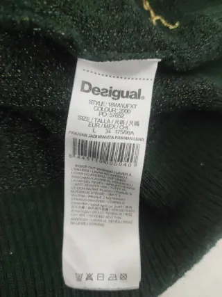 Desigual Pullover Donna Nero Glitter