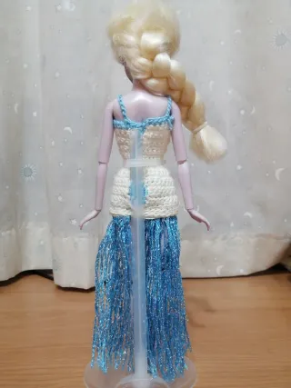 Muñeca Elsa Frozen Disney Store + Vestido Crochet