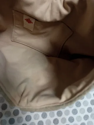 Bolso grande beige y verde