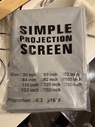 Pantalla de Proyección Simple 100 Pulgadas 16:9