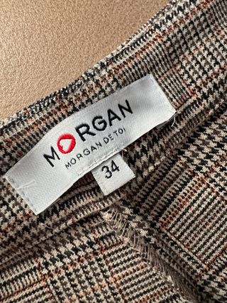 Pantalón Morgan cuadros gris t.34