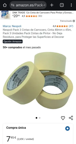 4 Cintas de Carrocero Nespoli 48mm