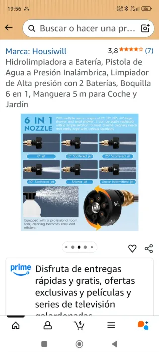 Hidro limpiadora a batería